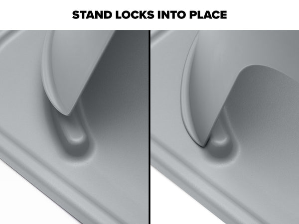 A close-up of the WeatherTech Double Elevated Pet Feeding System highlights the functional, spill-proof design by Weathertech.