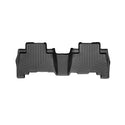 The Weathertech Floorliner for Toyota Land Cruiser Prado J150 5 Door (2010-, 2nd Row) features contoured black rubber with raised edges and textured grooves to protect your rear floor area from dirt and spills.