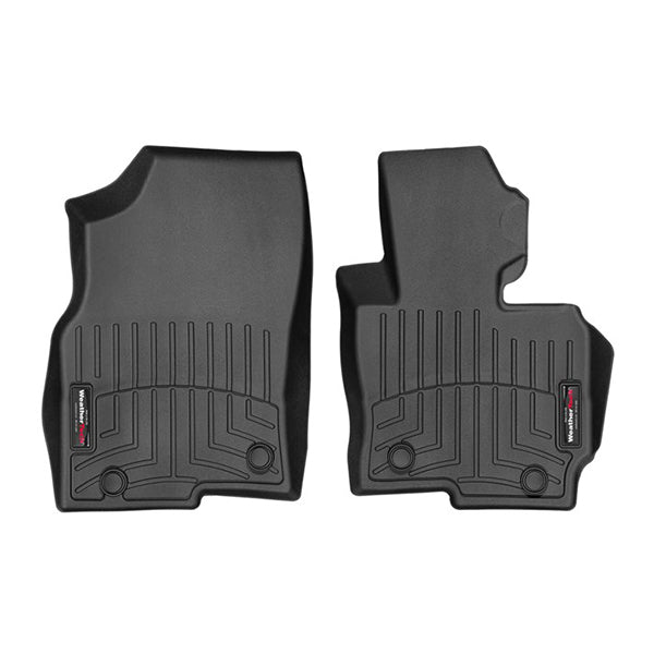 Weathertech Floorliner for Mazda CX-5 (2017-2020), 1st Row: two black, grooved High-Density Tri-Extruded mats designed for precise interior fit and superior protection.
