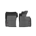 Protect your Mini Countryman (R60, 2011-2017) front seats with WeatherTech Floorliner mats. These black, contoured mats feature raised edges, grooves for superior protection, and display the red and white WeatherTech logo.