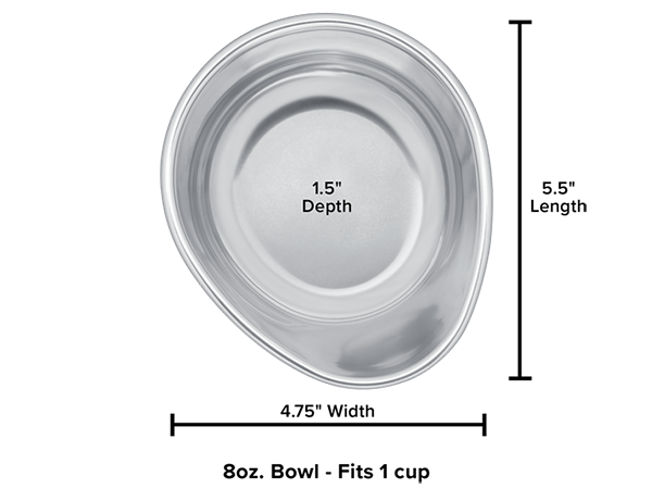WeatherTech Single Pet Feeding Bowl Stainless Steel