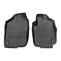 Weathertech Floorliner for Toyota RAV 4th Gen (2013-2018) 1st Row features two black, custom-fit mats with raised edges and grooves, providing superior all-weather carpet protection for your vehicles front seats.
