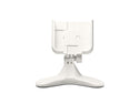 The Weathertech DeskFone White is a plastic desktop cell phone holder with a wide, stable base and adjustable holder for your device, shown on a plain white background.