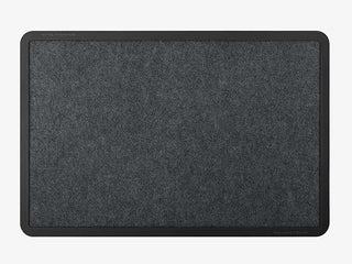 A WeatherTech Carpet Mat by Weathertech, rectangular and commercial-grade, features a dark gray textured fabric surface with a black border, seen from above on a plain light background.