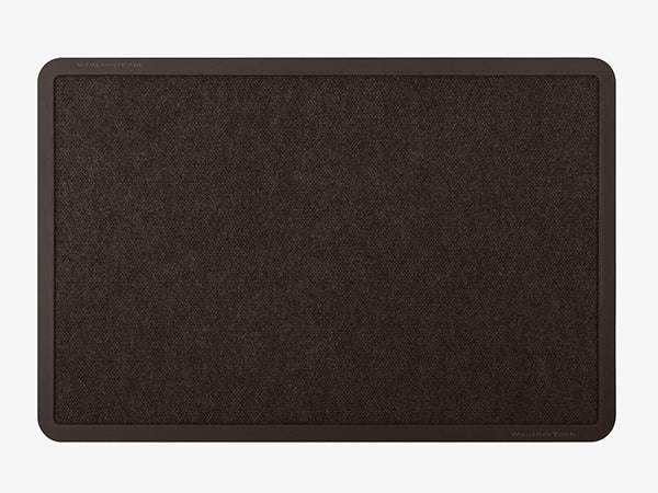 The WeatherTech Carpet Mat by Weathertech is a rectangular dark brown entrance mat with a textured fabric surface and slightly raised border, displayed on a light gray background.