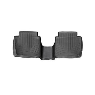 The WeatherTech Floorliner for Ford Mondeo (2014-) 2nd Row is a black, contoured car floor mat with raised edges and grooves, designed to protect rear passenger floors. Compatible with interior carpet liners for superior coverage.