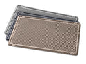 Three rectangular WeatherTech Outdoor Mat 24′ x 39″ units with a textured hexagonal pattern, stacked in tan, dark gray, and light gray.