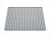 Rectangular gray WeatherTech Dish Mat Contain with a series of parallel drainage ridges.